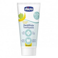 義大利CHICCO兒童木醣醇含氟牙膏，蘋果香蕉/水果草莓口味，保護寶寶牙齒健康，養成良好刷牙習慣, 1個