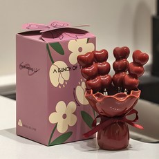水果叉套組 陶瓷收納罐 甜品叉, 1個, 紅色收納罐+4支紅色愛心果叉