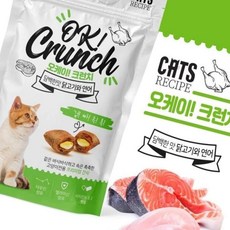 고양이간식 바삭한 사료 치킨 연어 스낵 영양 개별포 tin*245Ts