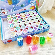 48入星座雪花杯造型印章兒童解壓玩具, 一盒48個帶展示盒 1盒, 1個