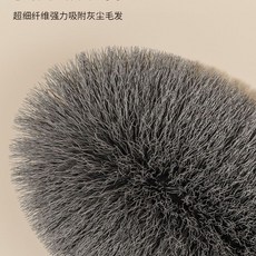 靜電除塵撣子 可彎曲 不掉毛, 1個, 除塵撣頭-1個 無調節桿 .,純灰色-可伸縮-可水洗.