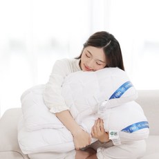 연화삼월 경추베개 고중량 호텔베개 베개솜 목 편한 베개 항균인증 진드기방지 베개커버 증정, 1개, 화이트 베개+베개커버 세트