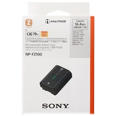 소니 충전식 배터리 팩, NP-FZ100, 1개