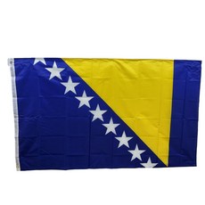 보스니아헤르체고비나 국기 Bosnia and Herzegovina flag 90x150cm 폴리에스터 90g 금속 고리 이중 스티치 마감, 1개, BLUE+YELLOW+WHITE