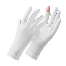 防曬手套女防紫外線司機觸屏戶外防滑自行車夏季薄款騎行手套, 白色【高顏值/高品質/防曬黑】, 1個