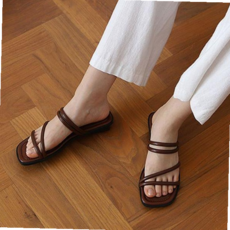 여름 스트랩 슈즈 슬리퍼 스퀘어 패션 샌들 신발 59000EA 1EA, 브라운 240