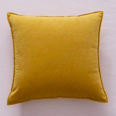抱枕套純色沙發靠墊客廳靠墊套靠枕腰枕套現代簡約含芯套裝, 薑黃