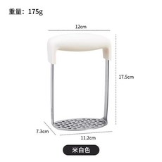 304不鏽鋼壓泥器 手動搗碎器, 1個