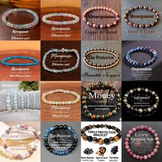 써지컬팔찌 오팔팔찌 호안석 청금석 다색 원석 여성 장신구