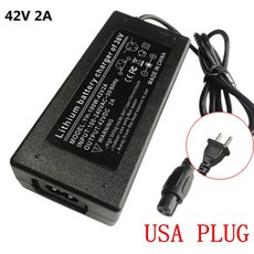 42V 2A 범용 스쿠터 충전기 12AH EU US 8AH 플러그 셀프 전동 36V 스쿠터용 밸런싱 14AH 10AH 호버보드 10S, 사진으로, 유럽 ​​연합, 1개, USA plug