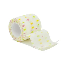 1/6/10 Pcs 스타 패턴 인쇄 자기 접착 탄력 붕대 손가락 관절 무릎에 한 4.8m 스포츠 랩 테이프, 01 2.5cmX4.8cm, 02 1pcs Colorful stars