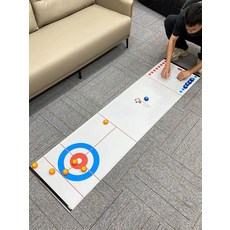 실내 컬링세트 교구 활동 체육 컬링스톤 레이크 게임 어린이집, D. 1.9m 컬러 레이크 8개