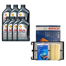 K7 YG 프리미어 2.2 디젤 쉘 힐릭스 울트라 ECT C3 5W30(7L) 보쉬 필터 엔진오일세트 0096-2996, 7L, 1개