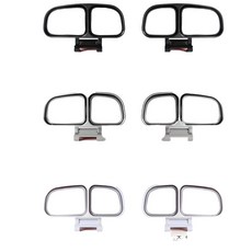 초보 운전자 주차선보이는 사각 사이드 듀얼 보조밀러 유아안전 사각방지 백미러 미러, 실버 보조석, 1개