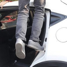 접히는 차량용 도어스텝 사이드스텝 보조발판 사다리 호환용, 실버