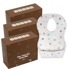 나와아기 일회용턱받이 60매 개별포장, 혼합+곰, 20개입, 3개