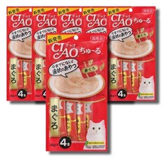 이나바 챠오 츄르 6봉 묶음 고양이 간식, 이나바 챠오 츄르 참치 56g, 6개, 56g