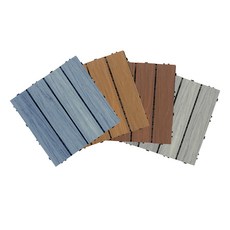 HAPPY ISLAND 塑木地板條紋系列，多色可選，戶外陽台露台適用，防滑耐磨易清潔, 【U2】3D咖啡, 1個