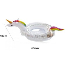 兒童 獨角獸 座艇 充氣 游泳圈, 1個, 獨角獸坐艇