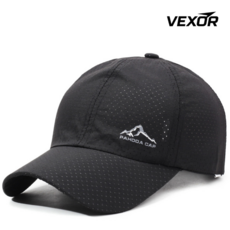 VEXOR 초경량 런닝모자 스포츠 메쉬 캡모자 블랙 1개