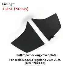 테슬라 모델 3 하이랜드 2024-2025 리어 트렁크 TPE 수납 박스 커버 포함 테일 부트 오거나이저 파티션 장, 03 2PCS Lids Flocking