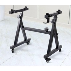 SET2 키보드 거치대 무선마우스 무소음 휴대폰 멀티 블랙 내장캐스터포함, 1개, 블랙 캐스터미포함