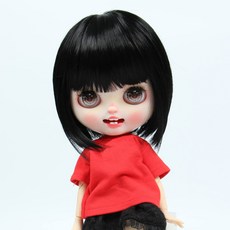 Linfairy 9-10 inch Doll 인형용 가발 (black bob)