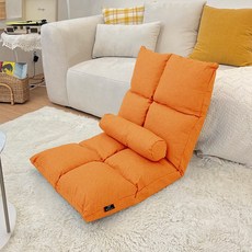 로얄다이아 5단 각도조절 접이식 좌식의자 8칸, 8칸 - 오렌지, 1개