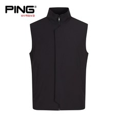 핑 PING 2024년 가을 남성 이중 여밈 점퍼 베스트 111D3JV281_BK_HDD