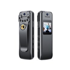 迷你錄影筆 180度旋轉鏡頭 螢幕即時觀看 紅外線夜視 高容量Micro SD卡, 黑色, MD002