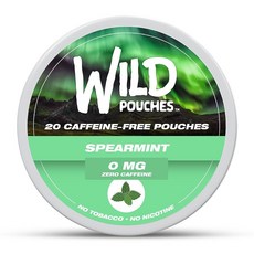 Wild Single 0mg Nicotine Free Pouches No Caffeine Spearmint - 20 x Caffeine Free Pouches (Availabl, 1 Pack