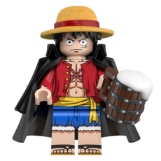 원피스(ONEPIECE) 해적왕 애니메이션 캐릭터 브릭미니피규어 컬렉션 취미/수집/장식/컬렉션용 커스텀 호환 블록피규어 8종 시리즈 VER.10, 1개, OPC-1001. 몽키 D. 루피