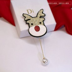 全店促銷 聖誕節飾品聖誕樹麋鹿胸針新年禮物卡通別針可愛日韓學生毛衣裝飾, 1個, 2號胸針-H0723
