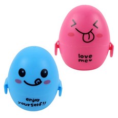 휴대용 캐릭터 계란 케이스 1구 캠핑 홀더 포장 달걀 에그트레이, 블루, 1개