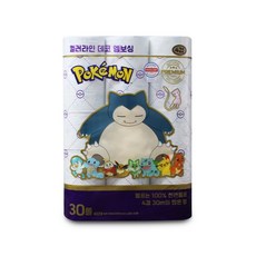 포켓몬 화장지 천연펄프 4겹 30롤 할인상품, 30m