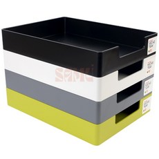 적층가능 트레이 데스크수납함, 그린