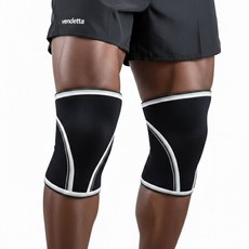 벤데타 네오프렌 무릎보호대 7mm, 블랙화이트, 1세트