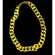 西門町發光派對屋 大號搞怪裝逼金項鍊 派對造型 搞怪項鍊 金色項鍊 裝逼神器, 1個, 金色