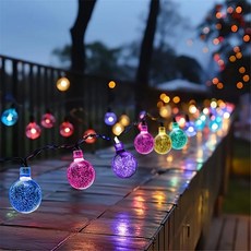 LED 문자열 조명 야외 60 LED 방수 크리스탈 글로브 조명 8 가지 모드 정원 조명 파티오 파티 트리 장식