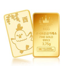 [한국표준금거래소] 황금 닭 순금 동물골드바 3.75g