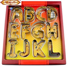 Kuki Fun 不銹鋼字母餅乾模具, 最大部位8*高2.5cm, 1套