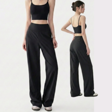 오너백 여자 와이드핏 깔끔한 요가바지 사계절 팬츠