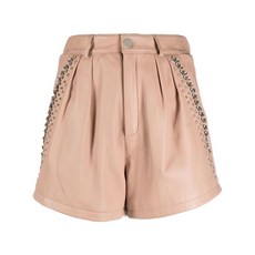 필립플레인 라인스톤 장식 레더 부츠