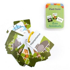 아기 낱말카드 동물 그림 알파벳 학습카드 영어교구 스펠링 학습놀이 공부, 1개