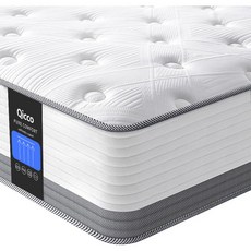 Qicco 침대 매트리스 무음 포켓스프링 바닥 매트리스, 20cm, 중간 20cm, 중간
