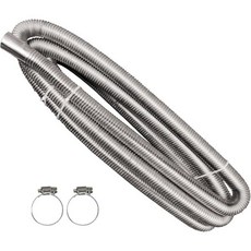 EKDJKK 주차용 공기히터 배기파이프 스테인리스 스틸 내부 연료탱크 디젤가스 배기 호스 사이즈 200cm78.74인치, 300cm/118.11in