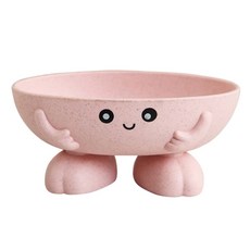 에스라이프 깜찍한 밀짚 비누받침대, 핑크, 1개