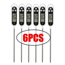 음식 온도계 디지털 주방 고기 요리용 프로브 전자 오븐 도구 휴대용, 1개, 4. 6PCS