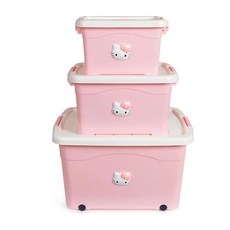 에그미 키티수납함 키티정리함 키티보관함, 라지, 1개