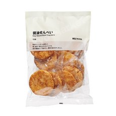일본 MUJI 무인양품 코시히카리 쇼유 센베이 쌀과자 전병 간장맛 대용량 (10장입) 1개